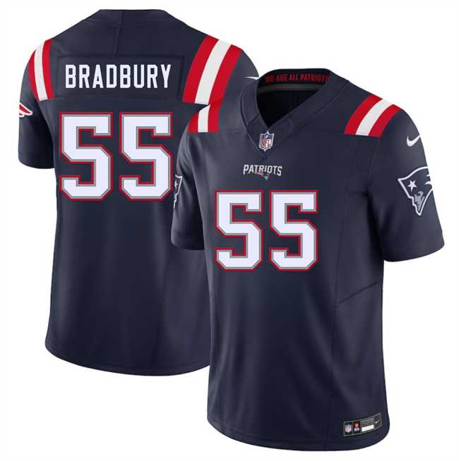 Men & Women & Youth New England Patriots #55 Garrett Bradbury Navy 2025 F.U.S.E. Vapor Limited Stitched Jersey